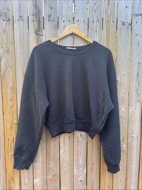 Reformation Black Crewneck Sweatshirt